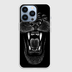 Чехол для iPhone 13 Pro с принтом Черная пантера в Петрозаводске,  |  | big | black | cat | danger | jungle | king | leopard | panter | panther | picture | большая | большой | джунглей | джунгли | зубы | король | кот | кошка | леопард | мелками | опасная | опасный | охотник | пантера | пасть | рисунок | хищник | 