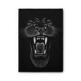 Обложка для автодокументов с принтом Черная пантера в Петрозаводске, натуральная кожа |  размер 19,9*13 см; внутри 4 больших “конверта” для документов и один маленький отдел — туда идеально встанут права | Тематика изображения на принте: big | black | cat | danger | jungle | king | leopard | panter | panther | picture | большая | большой | джунглей | джунгли | зубы | король | кот | кошка | леопард | мелками | опасная | опасный | охотник | пантера | пасть | рисунок | хищник | 