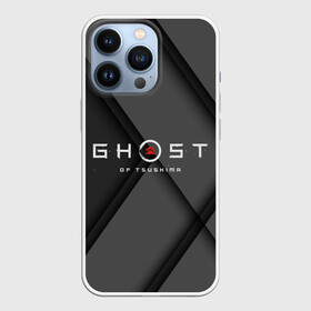 Чехол для iPhone 13 Pro с принтом Tsushima Logo в Петрозаводске,  |  | Тематика изображения на принте: game | ghost | jin | khan | khotun | logo | sakai | samurai | tsushima | игра | лого | надпись | призрак | самураи | самурай | текст | япония