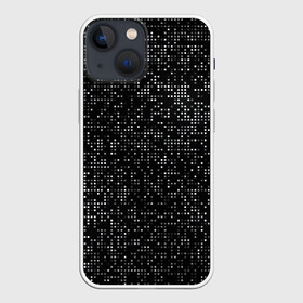 Чехол для iPhone 13 mini с принтом Блестящие полутона в Петрозаводске,  |  | halftone | hi tech | net | nets | pattern | shiny | square | texture | web | битная | биты | блестит | блестящие | в квадратик | в клетку | в клеточку | в сетку | квадратики | квадраты | паттерн | полутона | светятся | светящиеся