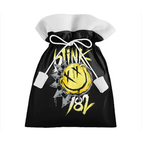 Подарочный 3D мешок с принтом Blink 182 в Петрозаводске, 100% полиэстер | Размер: 29*39 см | Тематика изображения на принте: i miss you | mark hoppus | the rock show | travis barker | vevo | марк аллан хоппус | панк | рок | том делонг