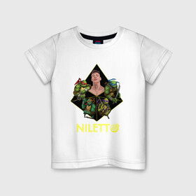 Детская футболка хлопок с принтом NILETTO в Петрозаводске, 100% хлопок | круглый вырез горловины, полуприлегающий силуэт, длина до линии бедер | niletto | клип | любимка | нилетто | песни | песня любимка | рэп