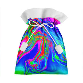 Подарочный 3D мешок с принтом Краска в Петрозаводске, 100% полиэстер | Размер: 29*39 см | абстракция | брызги | краска | лето | море | неон | океан | пальма | радуга | разводы | текстура | цвет краски