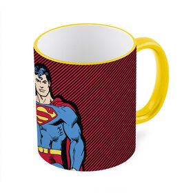 Кружка с принтом I am your Superman в Петрозаводске, керамика | ёмкость 330 мл | man | steel | superman | vdzajul | супермен | супермэн