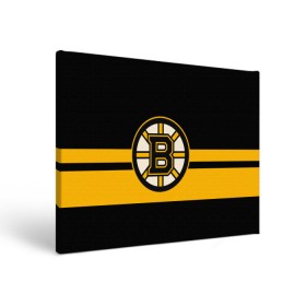 Холст прямоугольный с принтом BOSTON BRUINS NHL в Петрозаводске, 100% ПВХ |  | black | boston | bruins | hockey | ice | logo | nhl | sport | usa | бостон | брюинз | логотип | нхл | спорт | хоккей