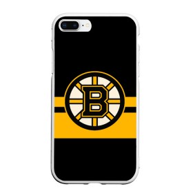 Чехол для iPhone 7Plus/8 Plus матовый с принтом BOSTON BRUINS NHL в Петрозаводске, Силикон | Область печати: задняя сторона чехла, без боковых панелей | black | boston | bruins | hockey | ice | logo | nhl | sport | usa | бостон | брюинз | логотип | нхл | спорт | хоккей