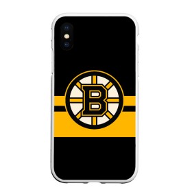 Чехол для iPhone XS Max матовый с принтом BOSTON BRUINS NHL в Петрозаводске, Силикон | Область печати: задняя сторона чехла, без боковых панелей | black | boston | bruins | hockey | ice | logo | nhl | sport | usa | бостон | брюинз | логотип | нхл | спорт | хоккей