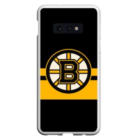 Чехол для Samsung S10E с принтом BOSTON BRUINS NHL в Петрозаводске, Силикон | Область печати: задняя сторона чехла, без боковых панелей | black | boston | bruins | hockey | ice | logo | nhl | sport | usa | бостон | брюинз | логотип | нхл | спорт | хоккей