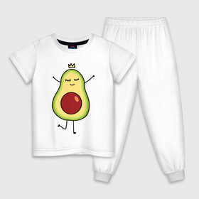 Детская пижама хлопок с принтом Милое авокадо в Петрозаводске, 100% хлопок |  брюки и футболка прямого кроя, без карманов, на брюках мягкая резинка на поясе и по низу штанин
 | авокадо | милое