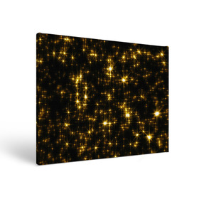 Холст прямоугольный с принтом Золотые звёзды в Петрозаводске, 100% ПВХ |  | блеск | звёзды | золото | ночь | сияние | темнота | черный