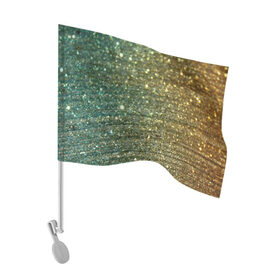 Флаг для автомобиля с принтом Бирюзовый блеск в Петрозаводске, 100% полиэстер | Размер: 30*21 см | бирюзовый | блеск | блестящая пыль | зелёный | стразы