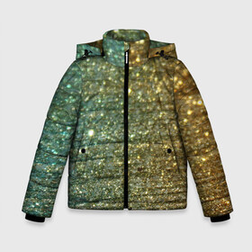 Зимняя куртка для мальчиков 3D с принтом Бирюзовый блеск в Петрозаводске, ткань верха — 100% полиэстер; подклад — 100% полиэстер, утеплитель — 100% полиэстер | длина ниже бедра, удлиненная спинка, воротник стойка и отстегивающийся капюшон. Есть боковые карманы с листочкой на кнопках, утяжки по низу изделия и внутренний карман на молнии. 

Предусмотрены светоотражающий принт на спинке, радужный светоотражающий элемент на пуллере молнии и на резинке для утяжки | Тематика изображения на принте: бирюзовый | блеск | блестящая пыль | зелёный | стразы