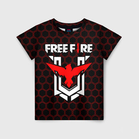 Детская футболка 3D с принтом FREE FIRE / ФРИ ФАЕР в Петрозаводске, 100% гипоаллергенный полиэфир | прямой крой, круглый вырез горловины, длина до линии бедер, чуть спущенное плечо, ткань немного тянется | afth | ahb | ahbafth | fire | fps | free | freefire | garena | logo | master | mobile | online | акуу | акууашку | ашку | гарена | игра | игры | лого | логотип | логотипы | мастер | мобильная | нож | онлайн | символ | символы | фаер | фире | фпс 
