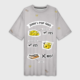 Платье-футболка 3D с принтом JERRY S POP QUIZ в Петрозаводске,  |  | spike | tom  jerry | tom and jerry | tomjerry | tuffy | vdgerir | мамочка два тапочка | том и джери | том и джерри