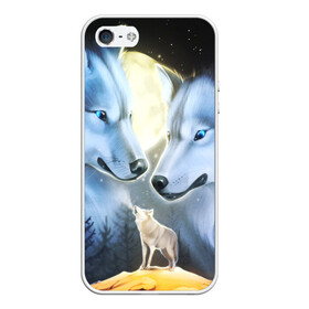 Чехол для iPhone 5/5S матовый с принтом ВОЛК В НОЧИ(D) в Петрозаводске, Силикон | Область печати: задняя сторона чехла, без боковых панелей | wolf | волк | волки | волчица | животные | одинокий волк