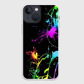 Чехол для iPhone 13 mini с принтом НЕОНОВЫЕ КРАСКИ в Петрозаводске,  |  | watercolor | абстракция красок | акварель | брызги красок | живопись | краска | потертость красок | текстуры