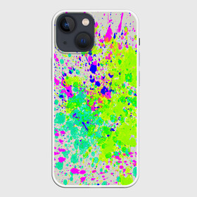 Чехол для iPhone 13 mini с принтом КИСЛОТНЫЕ БРЫЗГИ в Петрозаводске,  |  | watercolor | абстракция красок | акварель | брызги красок | живопись | краска | потертость красок | текстуры
