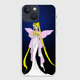 Чехол для iPhone 13 mini с принтом Принцесса Серенити в Петрозаводске,  |  | bunny | luna | princess | sailormoon | serenity | stars | tsukino | usagi | wings | ангел | девушка | детские | звездная | звезды | королева | корона | космические | крылья | луна | любовь | малышка | радуга | сейлормун | токио | усаги