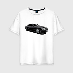 Женская футболка хлопок Oversize с принтом Mercedes C124 в Петрозаводске, 100% хлопок | свободный крой, круглый ворот, спущенный рукав, длина до линии бедер
 | 124 кузов | a124 | amg | benz | brabus | c124 | drawing | fan | legend | legendary | luxury | mercedes | owner | s124 | tuned | w124 | амг | бамбус | брабус | владелец | кузов | легенда | легендарный | люксовая | люксовый | машина | мерс | м