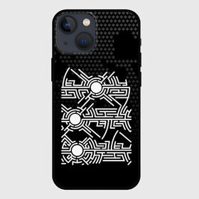 Чехол для iPhone 13 mini с принтом МП (OKO) в Петрозаводске,  |  | pattern | textures | абстракция | волны | вселенная | геометрия | графика | дизайн | дыра | знак | иероглиф | кибер | киберпанк | космос | крест | лабиринт | линии | лого | луна | око | оригинал | орнамент | панк