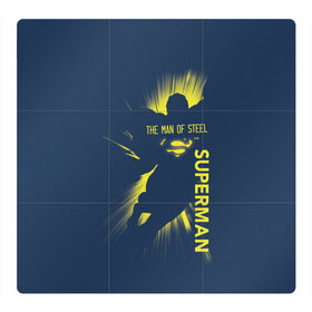 Магнитный плакат 3Х3 с принтом The man of steel в Петрозаводске, Полимерный материал с магнитным слоем | 9 деталей размером 9*9 см | Тематика изображения на принте: man | steel | superman | vdzajul | супермен | супермэн