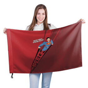 Флаг 3D с принтом SPEED в Петрозаводске, 100% полиэстер | плотность ткани — 95 г/м2, размер — 67 х 109 см. Принт наносится с одной стороны | man | steel | superman | vdzajul | супермен | супермэн