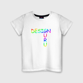 Детская футболка хлопок с принтом Design Guru в Петрозаводске, 100% хлопок | круглый вырез горловины, полуприлегающий силуэт, длина до линии бедер | cmyk | design | designer | illustrator | photoshop | rgb | дезигнер | дизайн | дизанер | ргб