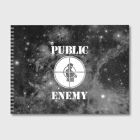 Альбом для рисования с принтом PUBLIC ENEMY в Петрозаводске, 100% бумага
 | матовая бумага, плотность 200 мг. | Тематика изображения на принте: public enemy | rap | музыка | паблик энеми | рэп