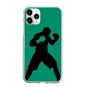 Чехол для iPhone 11 Pro матовый с принтом Боксер в Петрозаводске, Силикон |  | Тематика изображения на принте: ufc | бег | бокс | гантели | груша | кикбоксинг | ринг | спорт | удар | физкультура