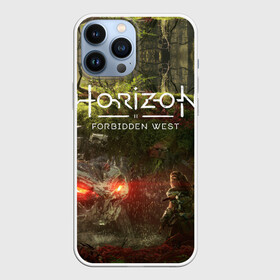 Чехол для iPhone 13 Pro Max с принтом Horizon Forbidden West в Петрозаводске,  |  | aloy | guerrilla games | horizon forbidden west | hunt | zero dawn | горизонт | запретный запад | игры | нулевой рассвет | охота | элой