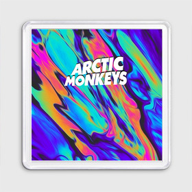 Магнит 55*55 с принтом ARCTIC MONKEYS в Петрозаводске, Пластик | Размер: 65*65 мм; Размер печати: 55*55 мм | alex turner | arctic monkeys | rock | алекс тернер | арктик манкис | рок