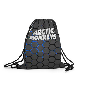 Рюкзак-мешок 3D с принтом ARCTIC MONKEYS в Петрозаводске, 100% полиэстер | плотность ткани — 200 г/м2, размер — 35 х 45 см; лямки — толстые шнурки, застежка на шнуровке, без карманов и подкладки | alex turner | arctic monkeys | rock | алекс тернер | арктик манкис | рок