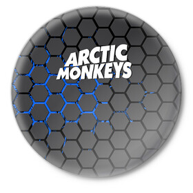 Значок с принтом ARCTIC MONKEYS в Петрозаводске,  металл | круглая форма, металлическая застежка в виде булавки | alex turner | arctic monkeys | rock | алекс тернер | арктик манкис | рок