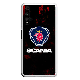 Чехол для Honor 20 с принтом Scania в Петрозаводске, Силикон | Область печати: задняя сторона чехла, без боковых панелей | Тематика изображения на принте: scania | автобус | грузовик | дальнобой | дальнобойщик | лев | скания | фура | шведское авто