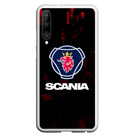 Чехол для Honor P30 с принтом Scania в Петрозаводске, Силикон | Область печати: задняя сторона чехла, без боковых панелей | scania | автобус | грузовик | дальнобой | дальнобойщик | лев | скания | фура | шведское авто