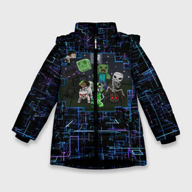 Зимняя куртка для девочек 3D с принтом Minecraft Майнкрафт в Петрозаводске, ткань верха — 100% полиэстер; подклад — 100% полиэстер, утеплитель — 100% полиэстер. | длина ниже бедра, удлиненная спинка, воротник стойка и отстегивающийся капюшон. Есть боковые карманы с листочкой на кнопках, утяжки по низу изделия и внутренний карман на молнии. 

Предусмотрены светоотражающий принт на спинке, радужный светоотражающий элемент на пуллере молнии и на резинке для утяжки. | craft | creeper | game | mine | minecraft | pixel | roblox | блоки | грифер | игры | квадраты | компьютерная игра | крипер | маинкрафт | майн | майнкравт | майнкрафт | маркус перссон | пиксель | роблокс | шахта