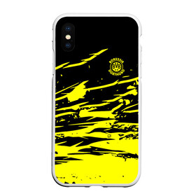 Чехол для iPhone XS Max матовый с принтом FC Borussia в Петрозаводске, Силикон | Область печати: задняя сторона чехла, без боковых панелей | football | germany | sancho dortmund | soccer | бавария | боруссия | дортмунд | лига чемпионов | псж | футбол | холанд | эрлинг холанд