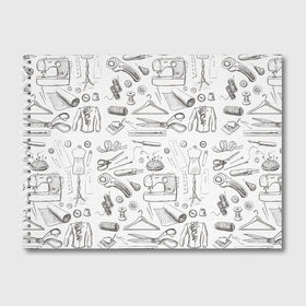 Альбом для рисования с принтом для швеи в Петрозаводске, 100% бумага
 | матовая бумага, плотность 200 мг. | handmade | иголка | инструменты для шитья | хэндмэйд | швея | шить