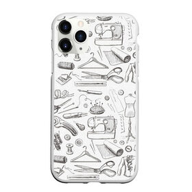 Чехол для iPhone 11 Pro Max матовый с принтом для швеи в Петрозаводске, Силикон |  | handmade | иголка | инструменты для шитья | хэндмэйд | швея | шить