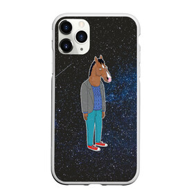 Чехол для iPhone 11 Pro матовый с принтом galaxy BoJack в Петрозаводске, Силикон |  | horseman | абстракция | аниме | артхаус | боджек | галактика | звёзды | конь боджек | космос | эстетика