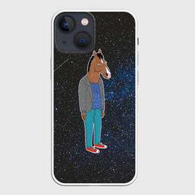 Чехол для iPhone 13 mini с принтом galaxy BoJack в Петрозаводске,  |  | horseman | абстракция | аниме | артхаус | боджек | галактика | звёзды | конь боджек | космос | эстетика