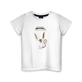 Детская футболка хлопок с принтом Момо 2/Аватар Легенда об Аанге в Петрозаводске, 100% хлопок | круглый вырез горловины, полуприлегающий силуэт, длина до линии бедер | аанг | аанге | аватар | аппа | катара | легенда | момо | об
