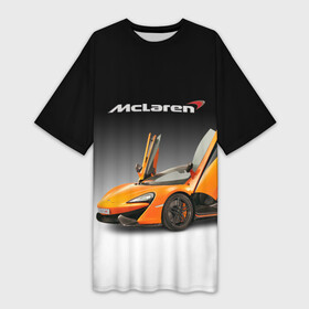 Платье-футболка 3D с принтом McLaren в Петрозаводске,  |  | bolide | car | mclaren | motorsport | power | prestige | автомобиль | автоспорт | болид | мощь | престиж