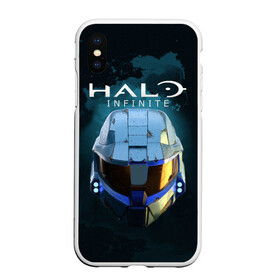 Чехол для iPhone XS Max матовый с принтом Halo Infinite в Петрозаводске, Силикон | Область печати: задняя сторона чехла, без боковых панелей | fp | halo | halo infinite | master chief | microsoft | skull | игра | мастер чиф | сияние | спартанец 117 | череп | шутер