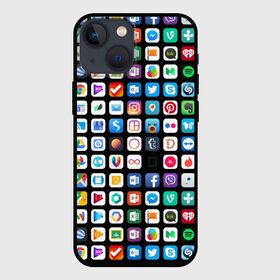 Чехол для iPhone 13 mini с принтом Iphone and Apps Icons в Петрозаводске,  |  | android | apk | apps | icon | iphone | iphone and apps icons | social | айфон | андроид | значок | приложение