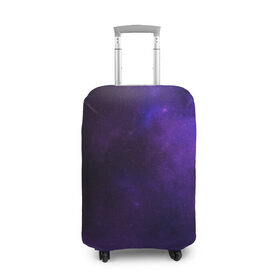 Чехол для чемодана 3D с принтом Фиолетовая звезда в Петрозаводске, 86% полиэфир, 14% спандекс | двустороннее нанесение принта, прорези для ручек и колес | арт | звезда | звёзды | карлик | космос | облако | синий | сияние | темный | фиолетовый | черный | яркая | яркие цвета