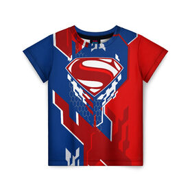 Детская футболка 3D с принтом Знак Супермен в Петрозаводске, 100% гипоаллергенный полиэфир | прямой крой, круглый вырез горловины, длина до линии бедер, чуть спущенное плечо, ткань немного тянется | justice league movie | superman logo | vdpartat | геометрия | знаки | лига справедливости | логотипы | символы | супермен