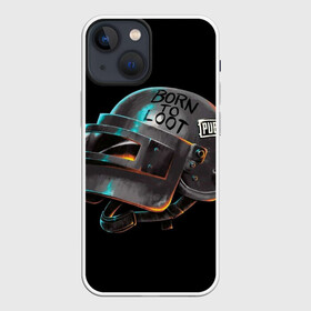 Чехол для iPhone 13 mini с принтом Шлем PUBG в Петрозаводске,  |  | pubg | топ 1 | шлем