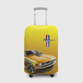 Чехол для чемодана 3D с принтом Mustang в Петрозаводске, 86% полиэфир, 14% спандекс | двустороннее нанесение принта, прорези для ручек и колес | car | hoofs | horse | mane | motorsport | mustang | power | prestige | tail | usa | автомобиль | автоспорт | грива | конь | копыта | лошадь | мощь | мустанг | престиж | сша | хвост