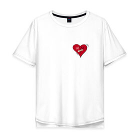 Мужская футболка хлопок Oversize с принтом Love/Lost в Петрозаводске, 100% хлопок | свободный крой, круглый ворот, “спинка” длиннее передней части | 